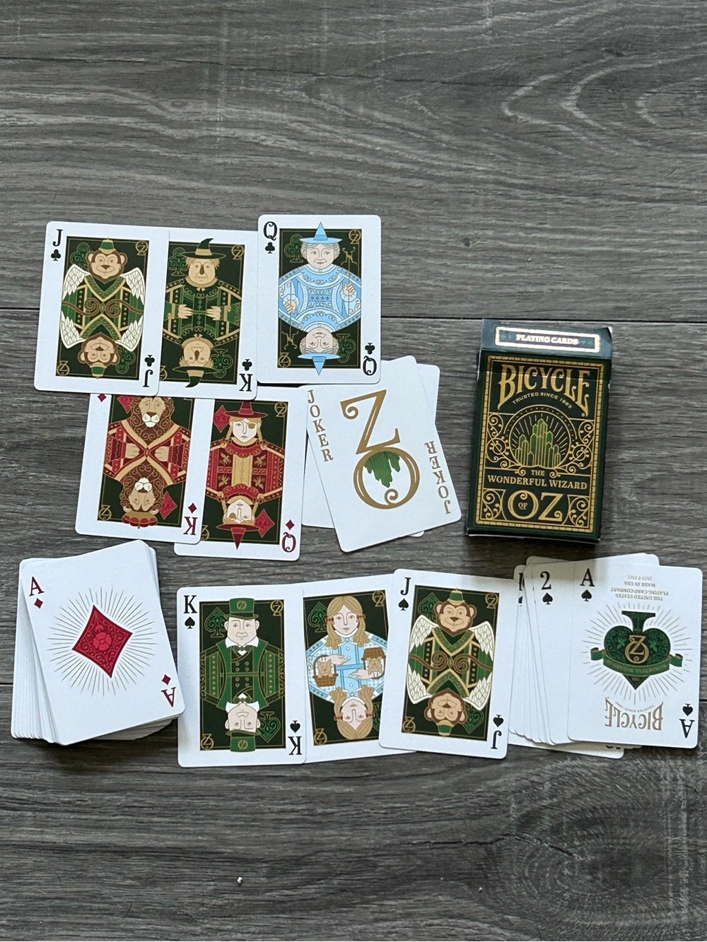 Never Played With Bicycle Playing Cards Wizard of Oz Complete Set